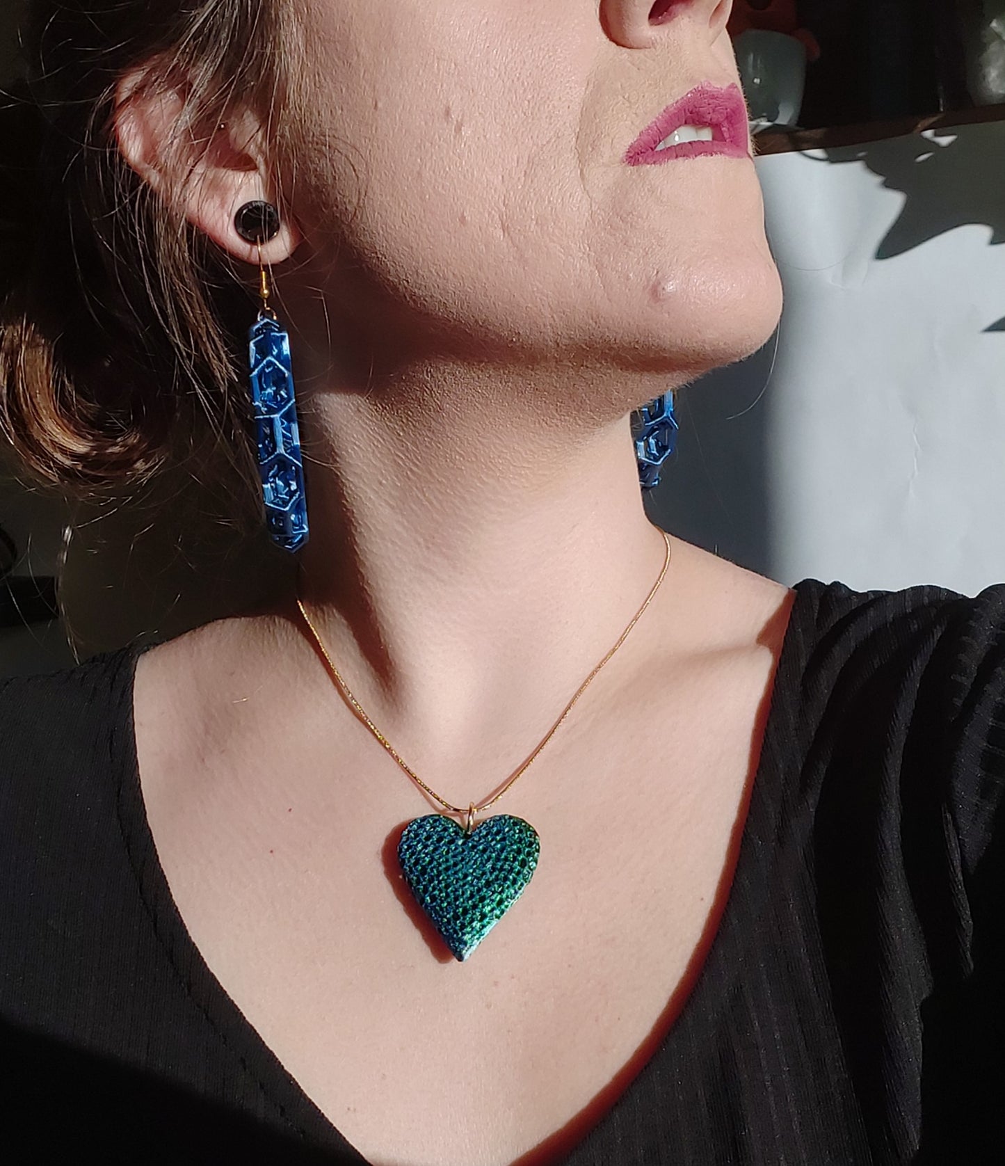 3D printed heart necklace