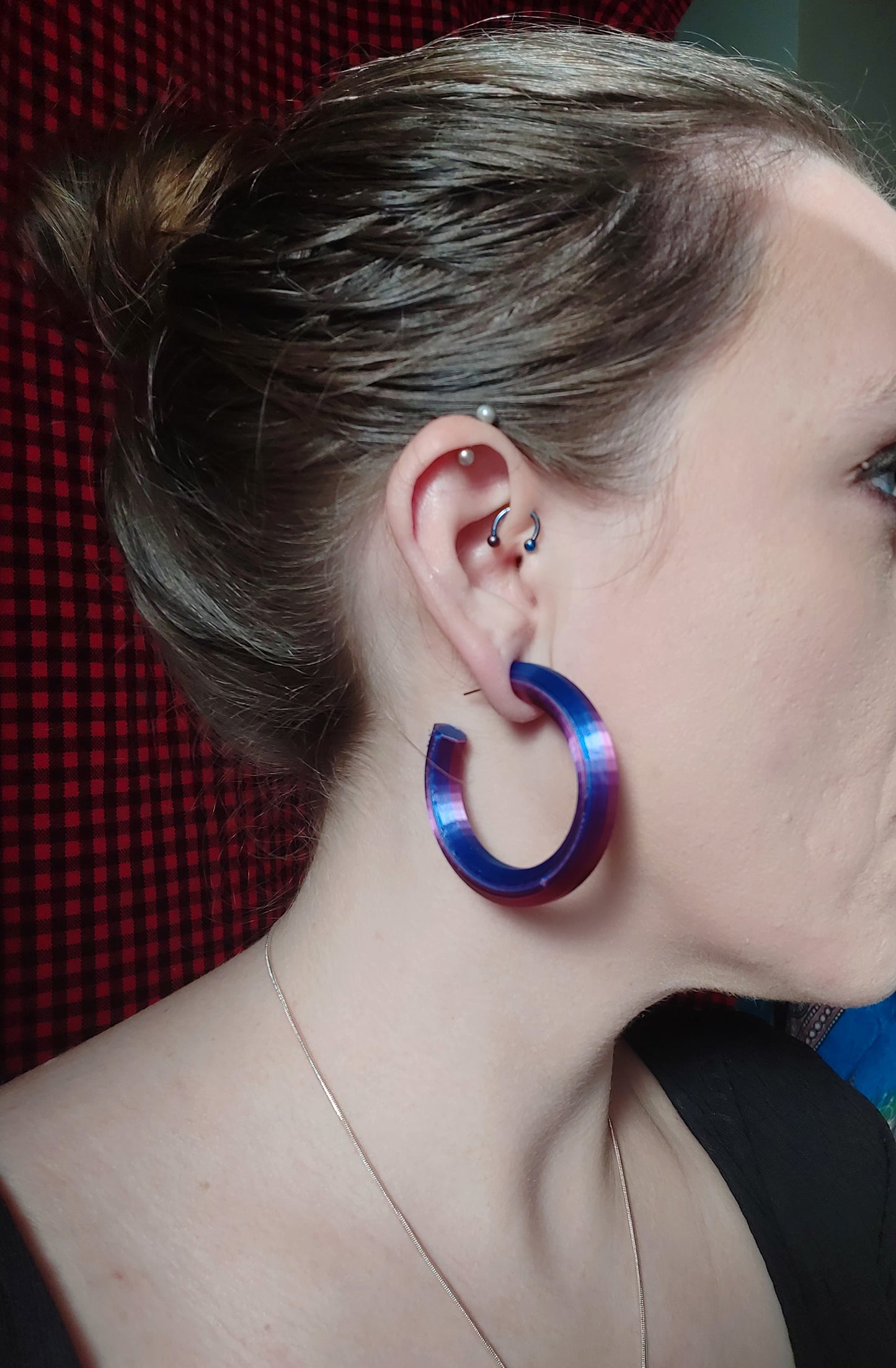 3D Printed Colourful Hoop Earrings