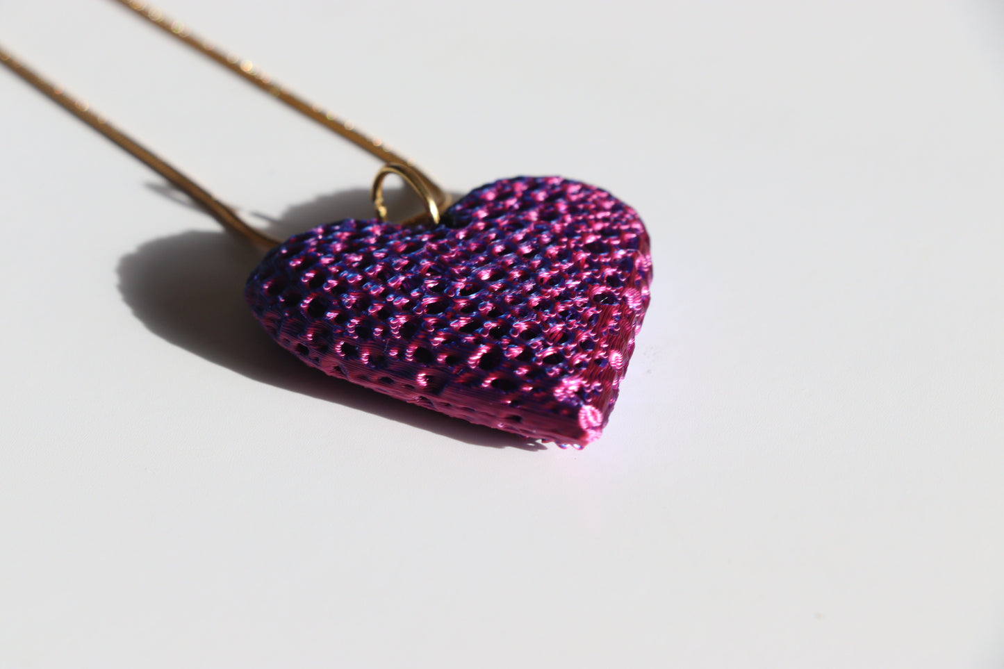 3D printed heart necklace