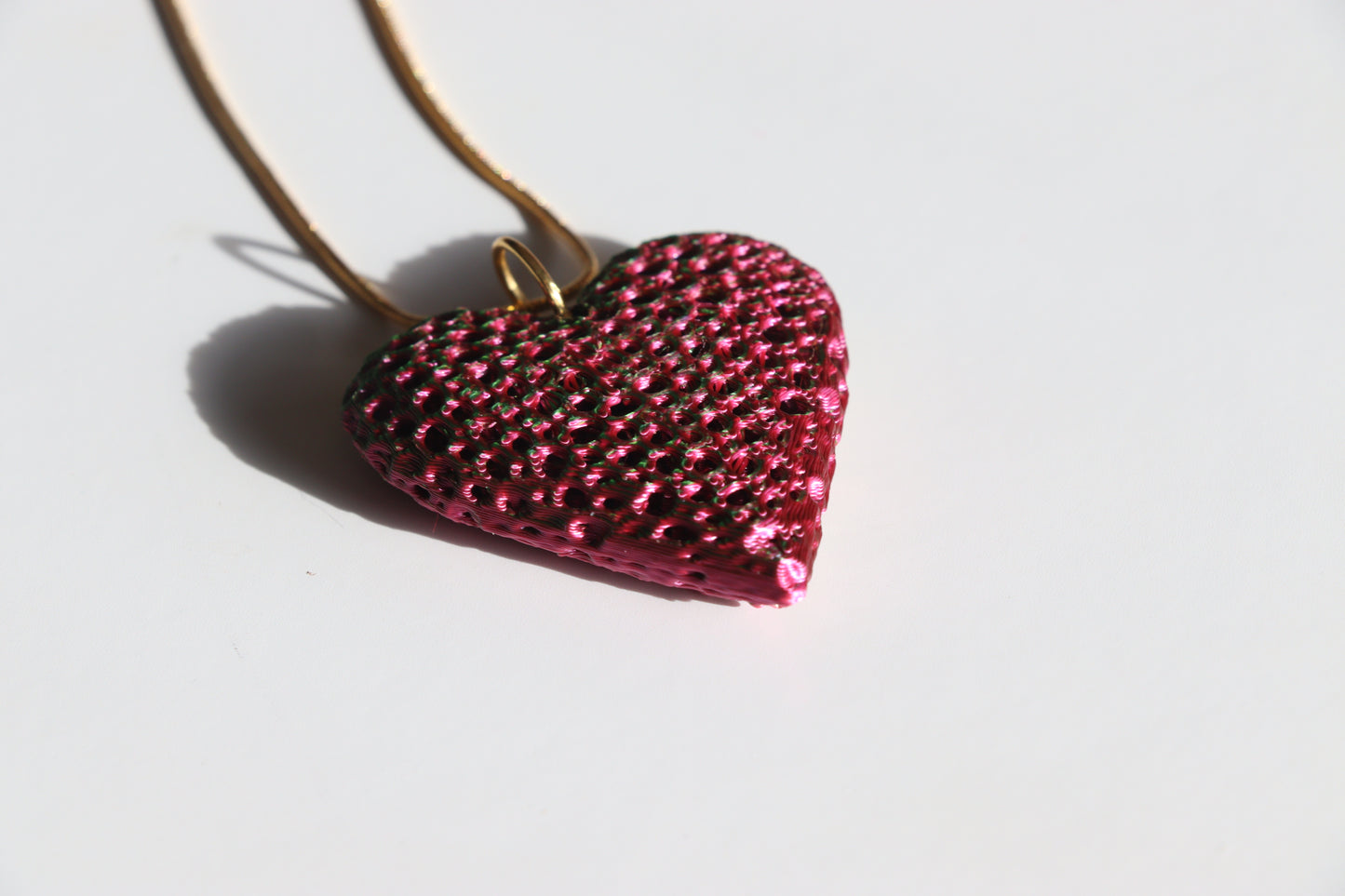 3D printed heart necklace