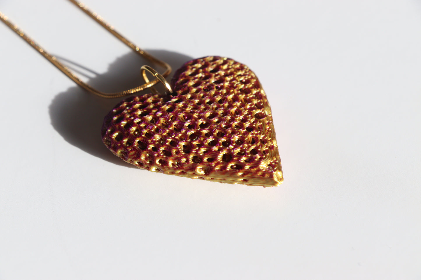 3D printed heart necklace