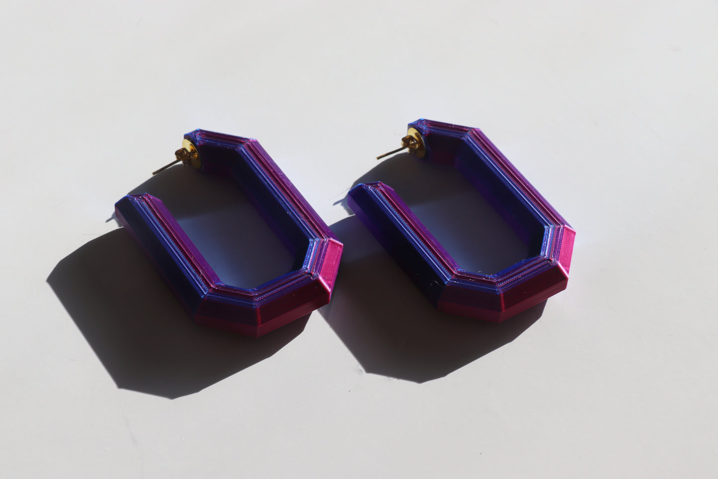 3D Printed Octagon Earrings