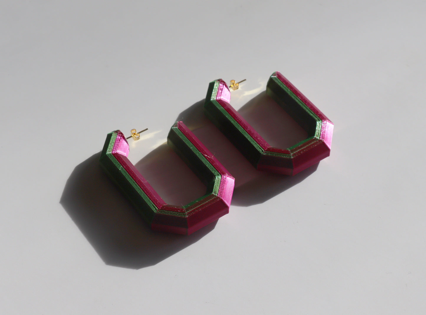 3D Printed Octagon Earrings