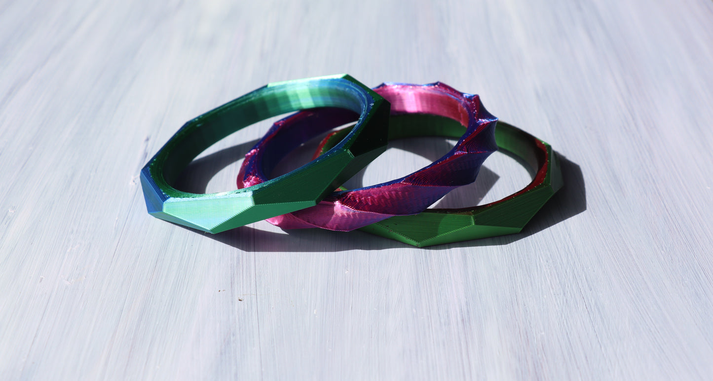 3D printed bangle - Geometric Bracelet