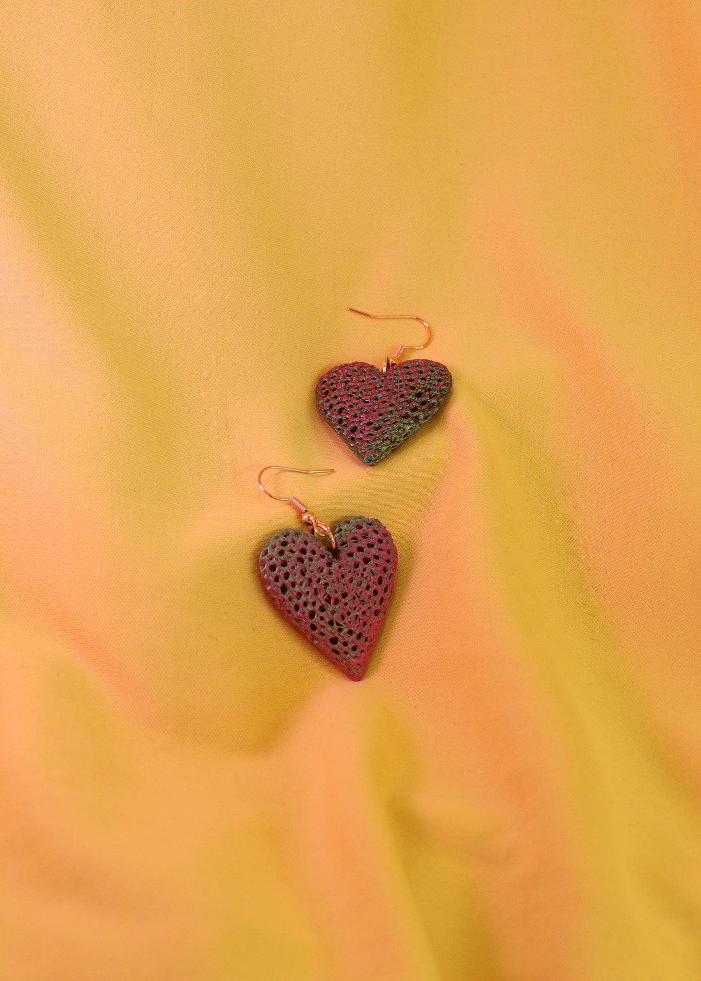 3D printed Heart Earrings