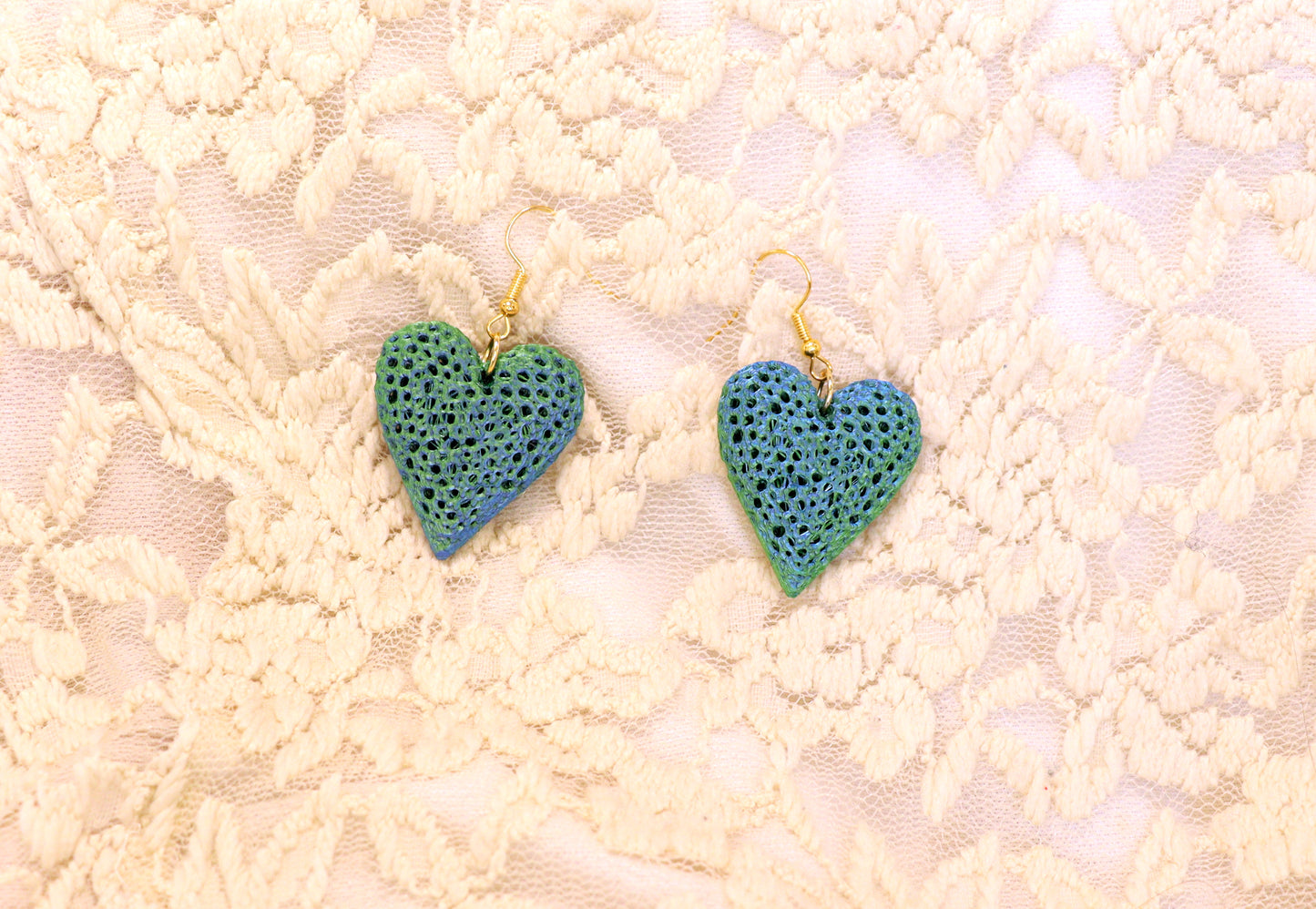 3D printed Heart Earrings