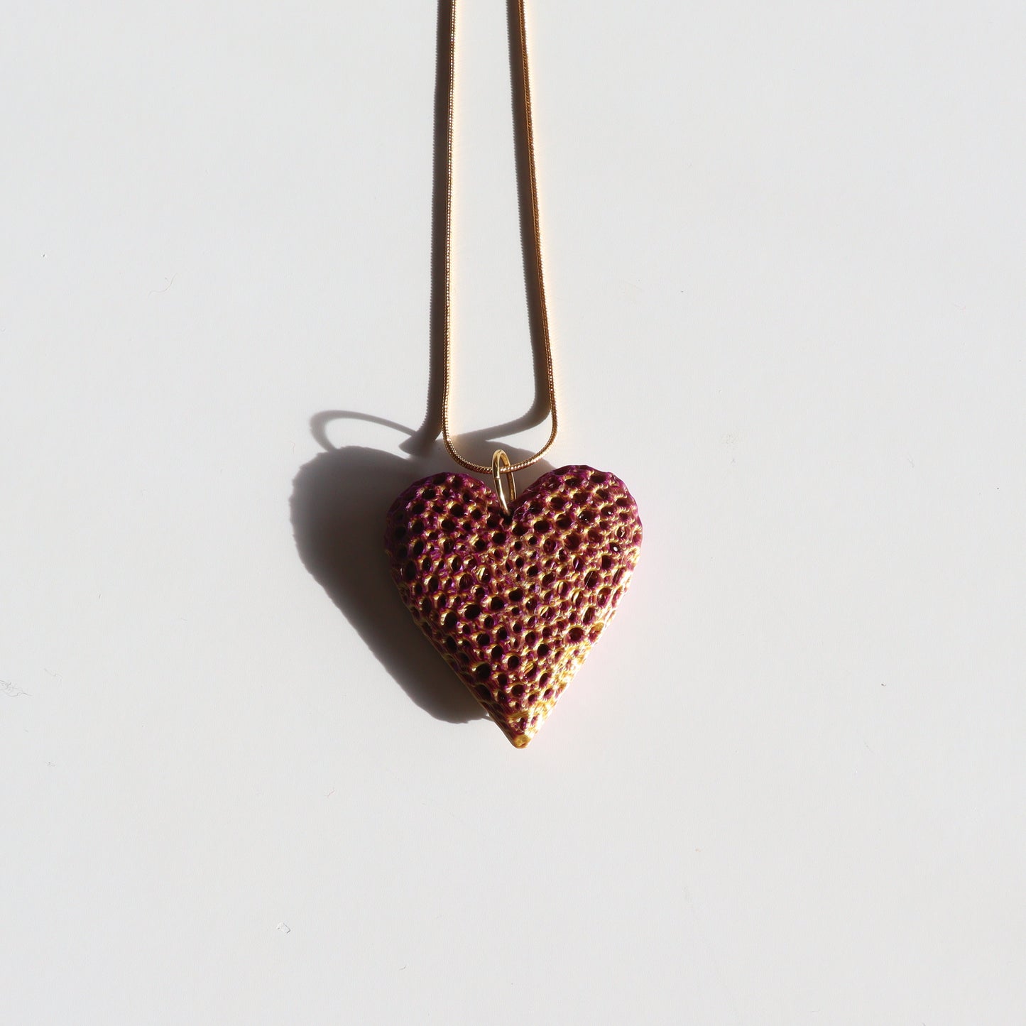 3D printed heart necklace