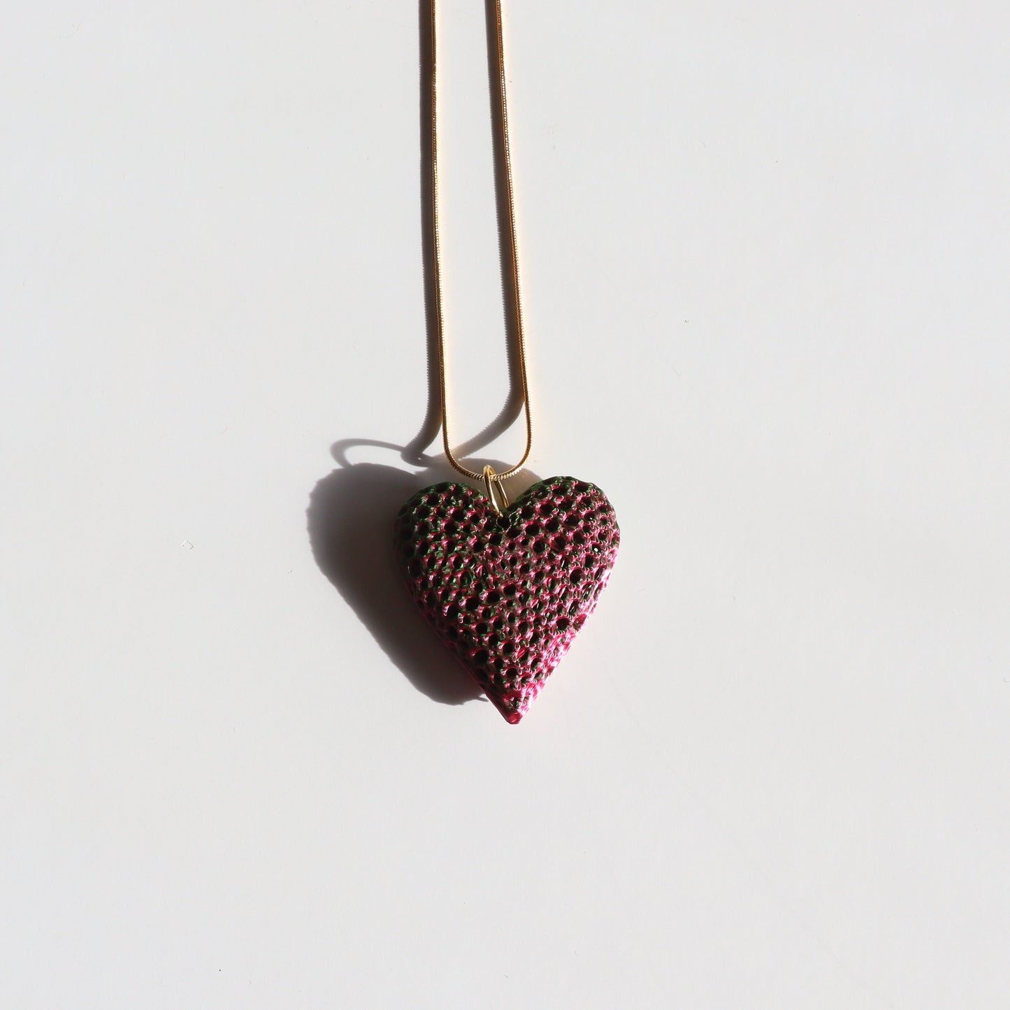 3D printed heart necklace